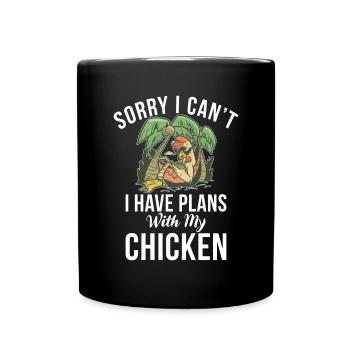 Chicken Gifts Chicken Owner - Full Colour Mug - black - Front