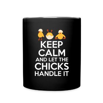 Hühnchen Geschenke Hühnchen Besitzer - Tasse einfarbig - Schwarz - Vorne