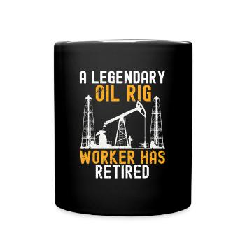Champ pétrolifère - Mug uni - noir - Devant