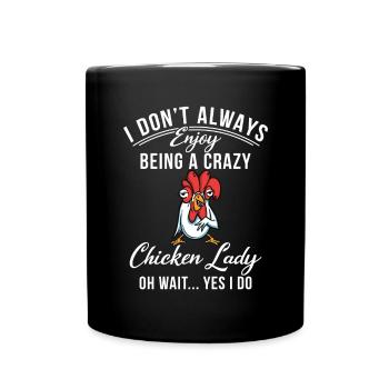 Chicken Gifts Chicken Owner - Full Colour Mug - black - Front