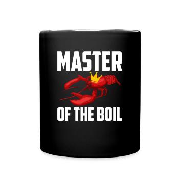 Maître de la chemise d’écrevisse bouillir cadeau - Mug uni - noir - Devant