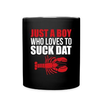 Just A Boy Who Loves To Suck Dat Crawfish Shirt - Full Colour Mug - black - Front