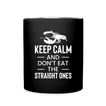 Restez calme et ne mangez pas les plus fortsRestez calme - Mug uni - noir - Devant