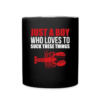 Juste un garçon qui aime sucer ces choses - Mug uni - noir - Devant