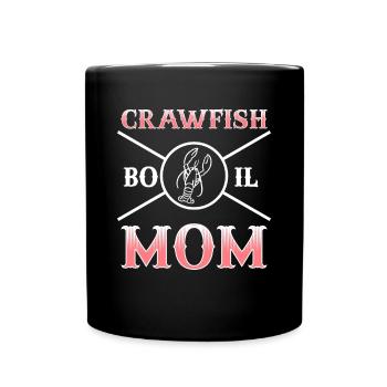 Crawfish Boil Mom Shirt Gift Mother's Day - Full Colour Mug - black - Front