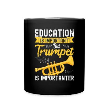 Trompete - Tasse einfarbig - Schwarz - Vorne