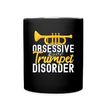 Trompete - Tasse einfarbig - Schwarz - Vorne