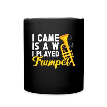 Trompete - Tasse einfarbig - Schwarz - Vorne
