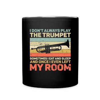 Trompete - Tasse einfarbig - Schwarz - Vorne