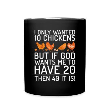 Cadeaux de poulet Propriétaire de poulet - Mug uni - noir - Devant