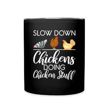 Hühnchen Geschenke Hühnchen Besitzer - Tasse einfarbig - Schwarz - Vorne