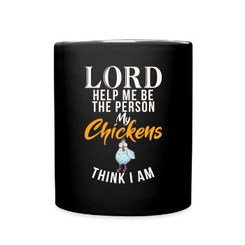Chicken Gifts Chicken Owner - Full Colour Mug - black - Front
