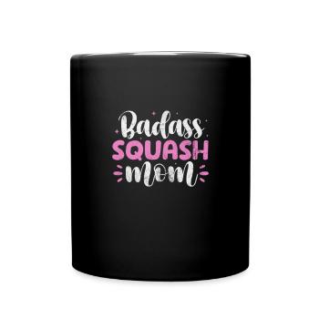 Squash Mutter Spieler Badminton Sport Geschenk - Tasse einfarbig - Schwarz - Vorne