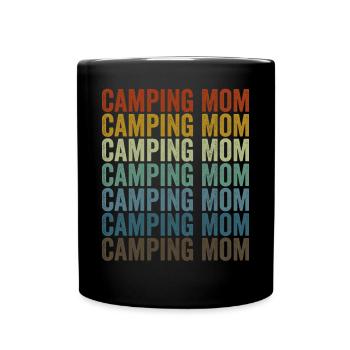 Camping Mom Camping Mom Rv Camper Frauen Camping - Tasse einfarbig - Schwarz - Vorne