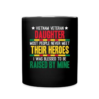Stolze Tochter Eines Vietnam-veteranen - Tasse einfarbig - Schwarz - Vorne