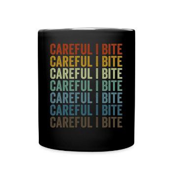 Beware I bite Poisonous snake Poisonous snake - Full Colour Mug - black - Front