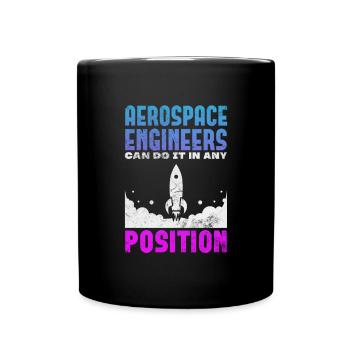 Space Engineer Aeronautical Engineer Gift - Full Colour Mug - black - Front