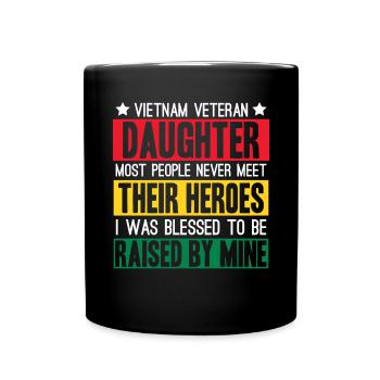 Stolze Tochter Eines Vietnam-veteranen - Tasse einfarbig - Schwarz - Vorne