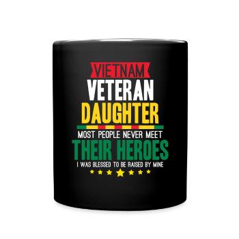 Stolze Tochter Eines Vietnam-veteranen - Tasse einfarbig - Schwarz - Vorne