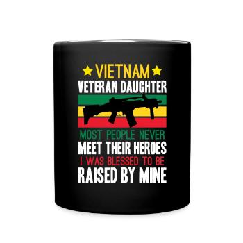 Stolze Tochter Eines Vietnam-veteranen - Tasse einfarbig - Schwarz - Vorne