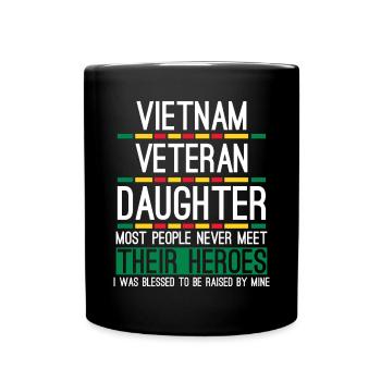 Stolze Tochter Eines Vietnam-veteranen - Tasse einfarbig - Schwarz - Vorne