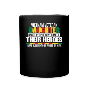 Stolze Tochter Eines Vietnam-veteranen - Tasse einfarbig - Schwarz - Vorne