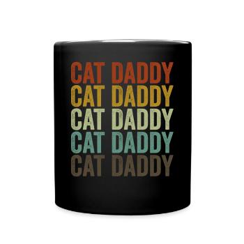 Cat Daddy Father's Day Cat - Full Colour Mug - black - Front