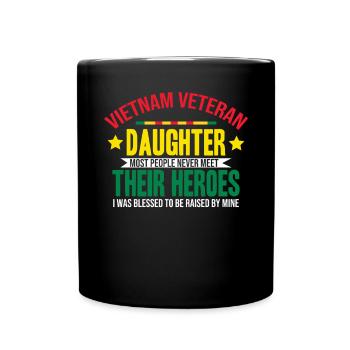 Stolze Tochter Eines Vietnam-veteranen - Tasse einfarbig - Schwarz - Vorne