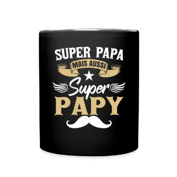Super Papa Papy - Mug uni - noir - Devant