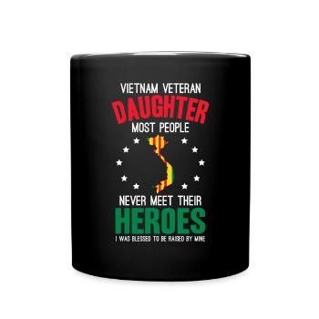 Stolze Tochter Eines Vietnam-veteranen - Tasse einfarbig - Schwarz - Vorne
