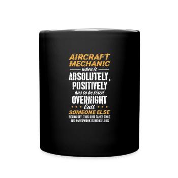 Mécanicien d’aéronefs - Mug uni - noir - Devant