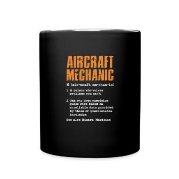 Mécanicien d’aéronefs - Mug uni - noir - Devant