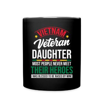 Stolze Tochter Eines Vietnam-veteranen - Tasse einfarbig - Schwarz - Vorne