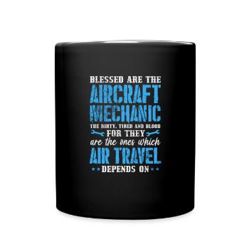Mécanicien d’avion Aviation Cadeau d’avion - Mug uni - noir - Devant