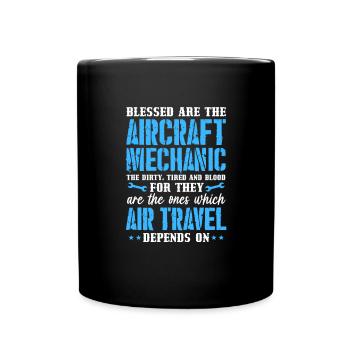 Mécanicien d’aéronefs - Mug uni - noir - Devant
