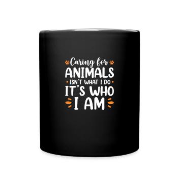 Tierrettung - Tasse einfarbig - Schwarz - Vorne