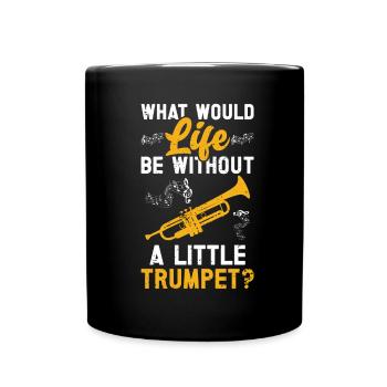 Trompete - Tasse einfarbig - Schwarz - Vorne