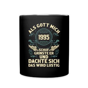 28 Jahre Geburtstag Jahrgang 1995 - Tasse einfarbig - Schwarz - Vorne