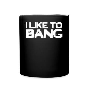 I like to hit drum rock concert performances - Full Colour Mug - black - Front
