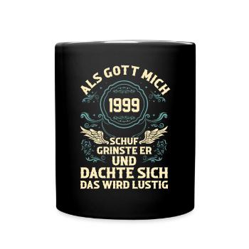 24 Jahre Geburtstag Jahrgang 1999 - Tasse einfarbig - Schwarz - Vorne
