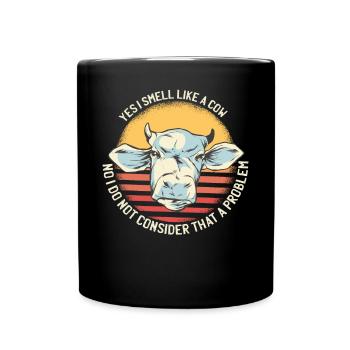 Ich rieche wie eine Kuh - Tasse einfarbig - Schwarz - Vorne