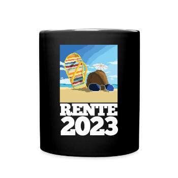 Pension 2023 Beach Pixel Coconut Cocktail - Full Colour Mug - black - Front