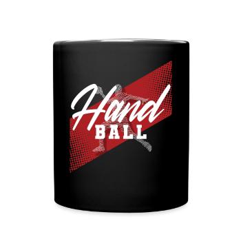Handball Handballer - Tasse einfarbig - Schwarz - Vorne