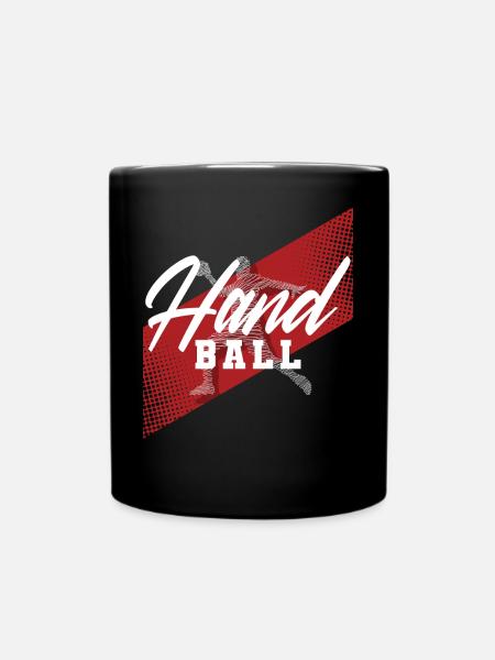 Handball Handballer - Tasse einfarbig - Schwarz