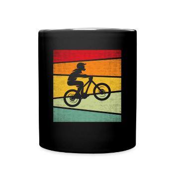 Mountain Bike Retro - Full Colour Mug - black - Front