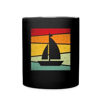 Rétro de la voile - Mug uni - noir - Devant