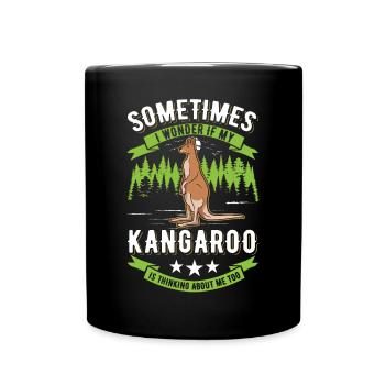 Kangourou australien Kangourou australien - Mug uni - noir - Devant
