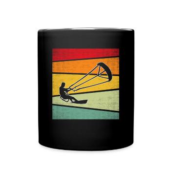 Kite Surfing Retro - Full Colour Mug - black - Front