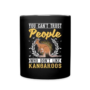 Kangaroo Australia Australian Kangaroo - Full Colour Mug - black - Front