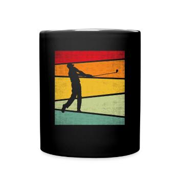 Golf Retro - Tasse einfarbig - Schwarz - Vorne